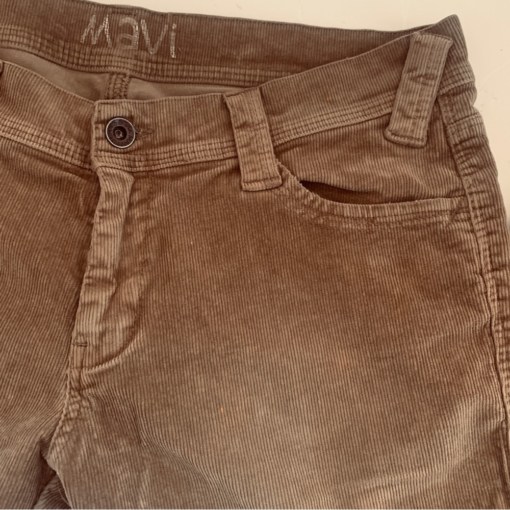 WOMENS MAVI ZOE TAN KHAKI BOOTCUT CORDUROY PANTS